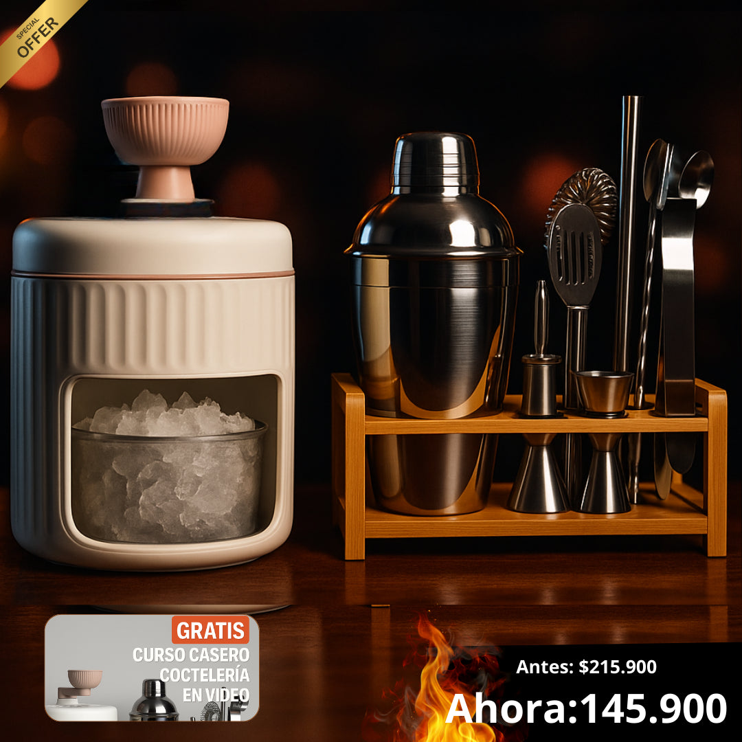 🖤 KIT DE COCTELERÍA ULTRA ACERO🖤