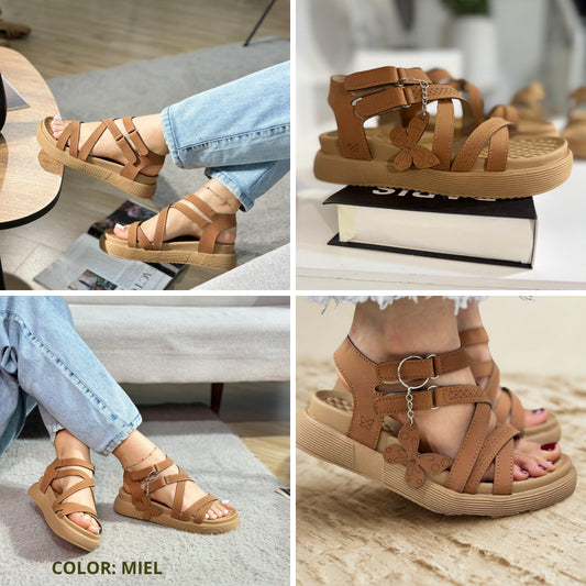 SANDALIA ROMA OUTLET SUELA BEIGE