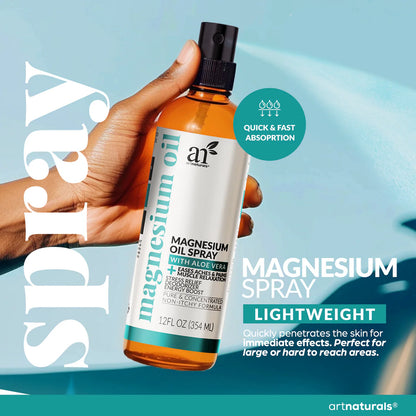 Aceite y spray de magnesio con aloe vera