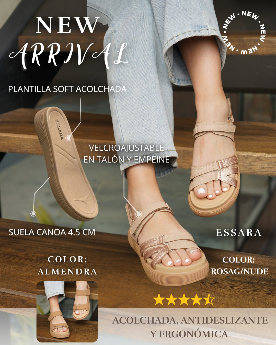 💛 SANDALIA LUMA ROSA NUDE 💛
